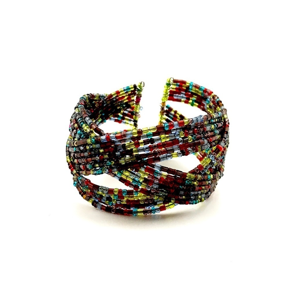 💙 5 for $25 - Multi-Color Braided Bead Cuff Bracelet